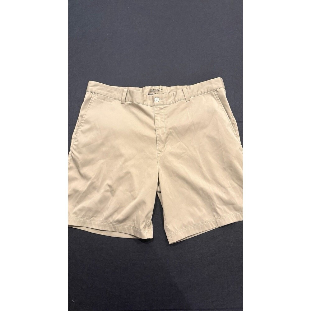 Nike Golf Tour Performance Shorts Dri Fit Men 36 Stretch Beige Chino Tiger Woods